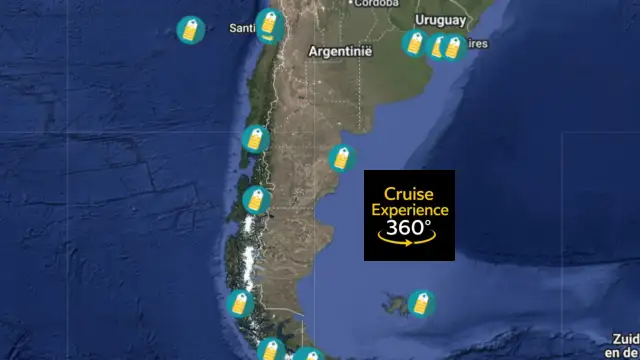  CRUISEHAVEN KAART VAN ZUID AMERIKA